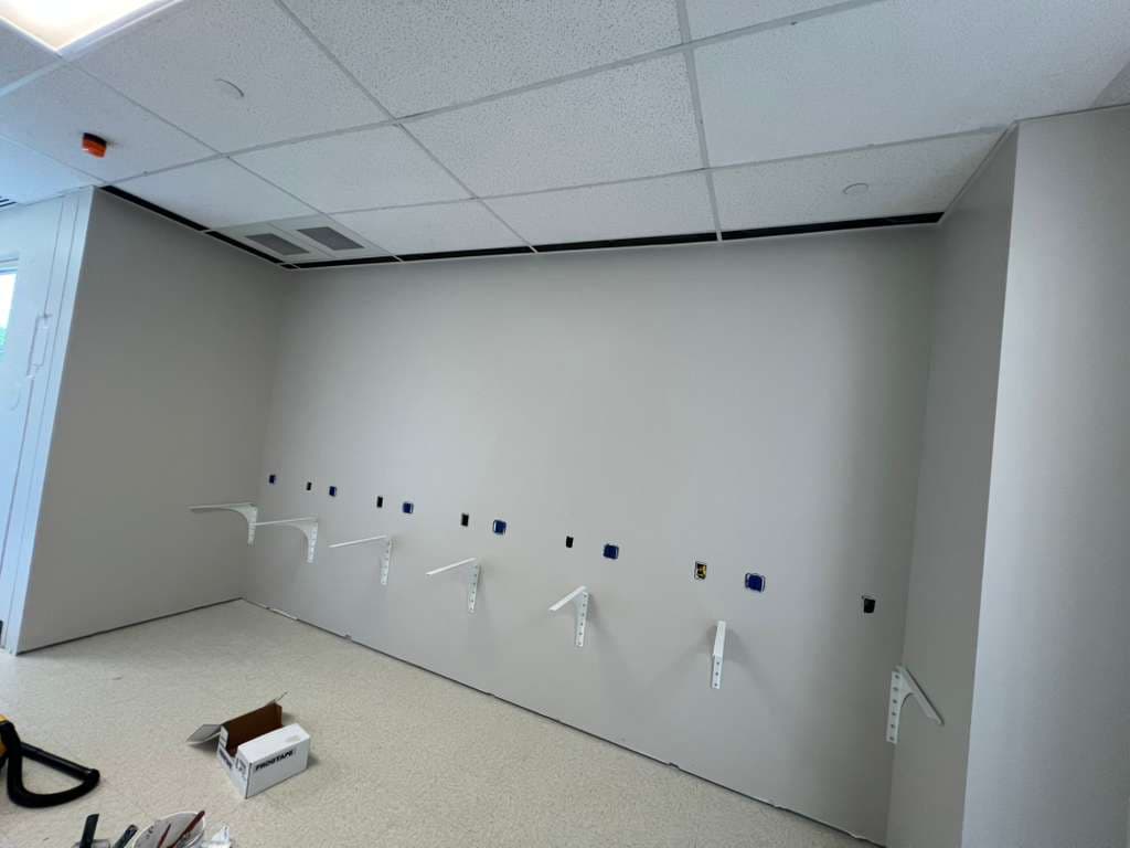 Commercial interior freshly painted and ready for install